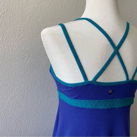 prAna Breathe Purple Strappy Dress Padded Recycled Poly SZ XS - Picture 10 of 14